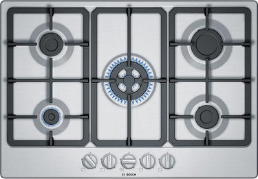 Bosch Bosch PGQ7B5B90 - Placa de gas, 75 cm, acero inoxidable, serie 4, empotrada